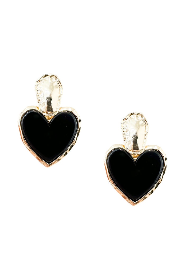 Alamour The Label Earrings Noorain Black Heart Earrings Noorain Black Heart Earrings | Afterpay | Klarna | Zip Pay