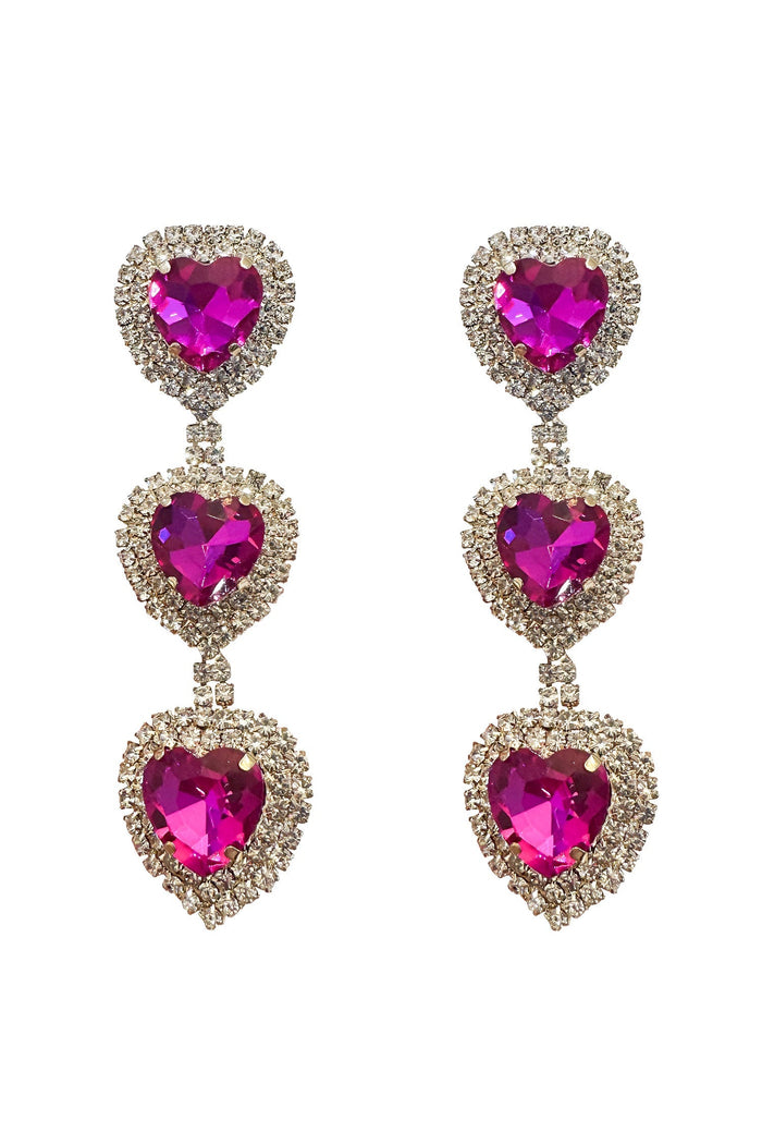 Alamour The Label Earrings Miliani Fuchsia Diamante Earrings Miliani Fuchsia Flower Drop Earrings | Afterpay | Klarna | Zip Pay