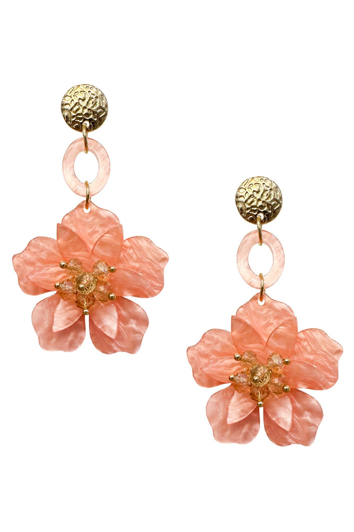 Alamour The Label Earrings Petra Baby Pink Flower Drop Earrings Petra Baby Pink Flower Drop Earrings | Afterpay | Klarna | Zip Pay