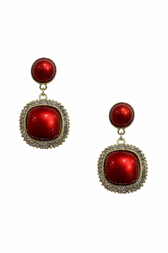 Alamour The Label Earrings Mariella Red Diamante Earrings Mariella Red Diamante Earrings | Afterpay | Klarna | Zip Pay
