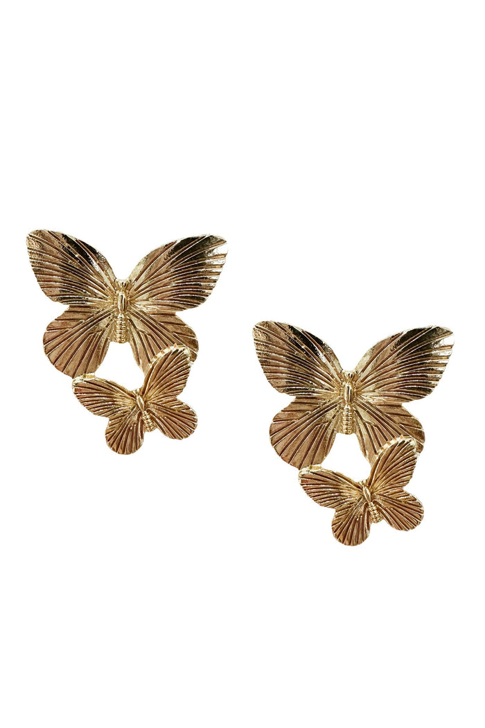 Alamour The Label Earrings Tciana Gold Butterfly Drop Earrings Tciana Gold Butterfly Drop Earrings | Afterpay | Klarna | Zip Pay