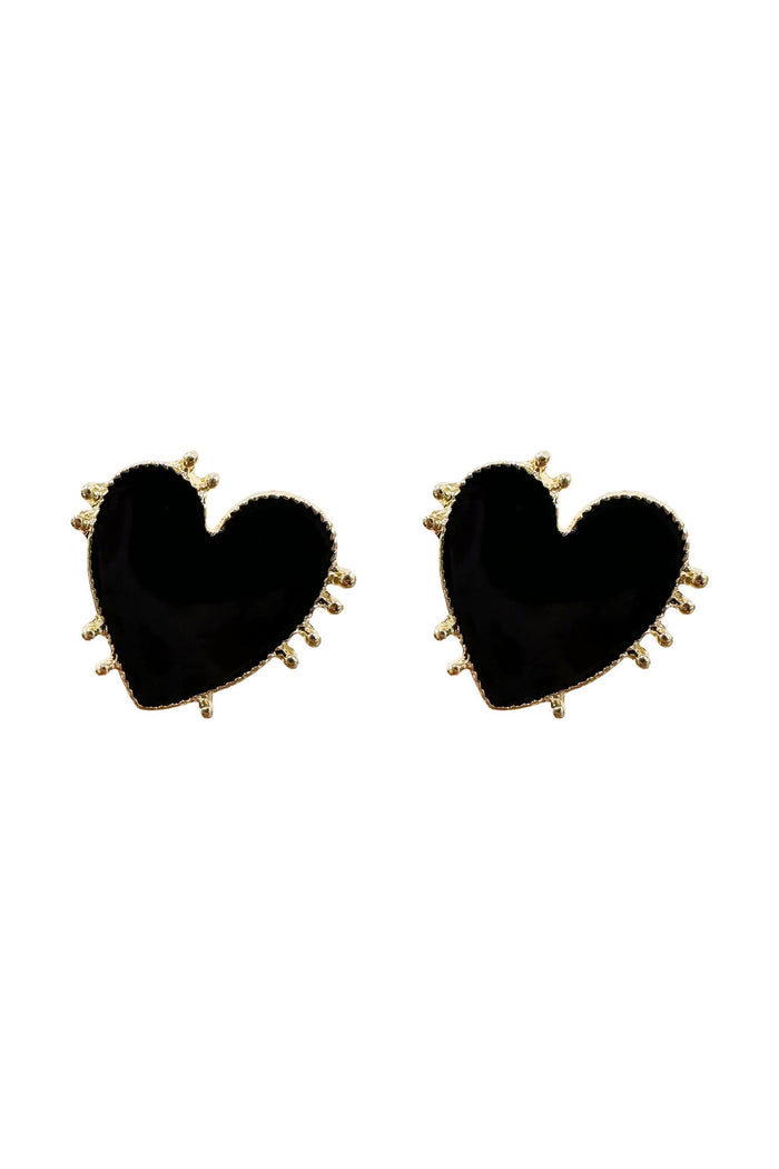 Alamour The Label Earrings Gabbie Black Heart Earrings Gabbie Black Heart Earrings | Afterpay | Laybuy | Klarna | Zippay