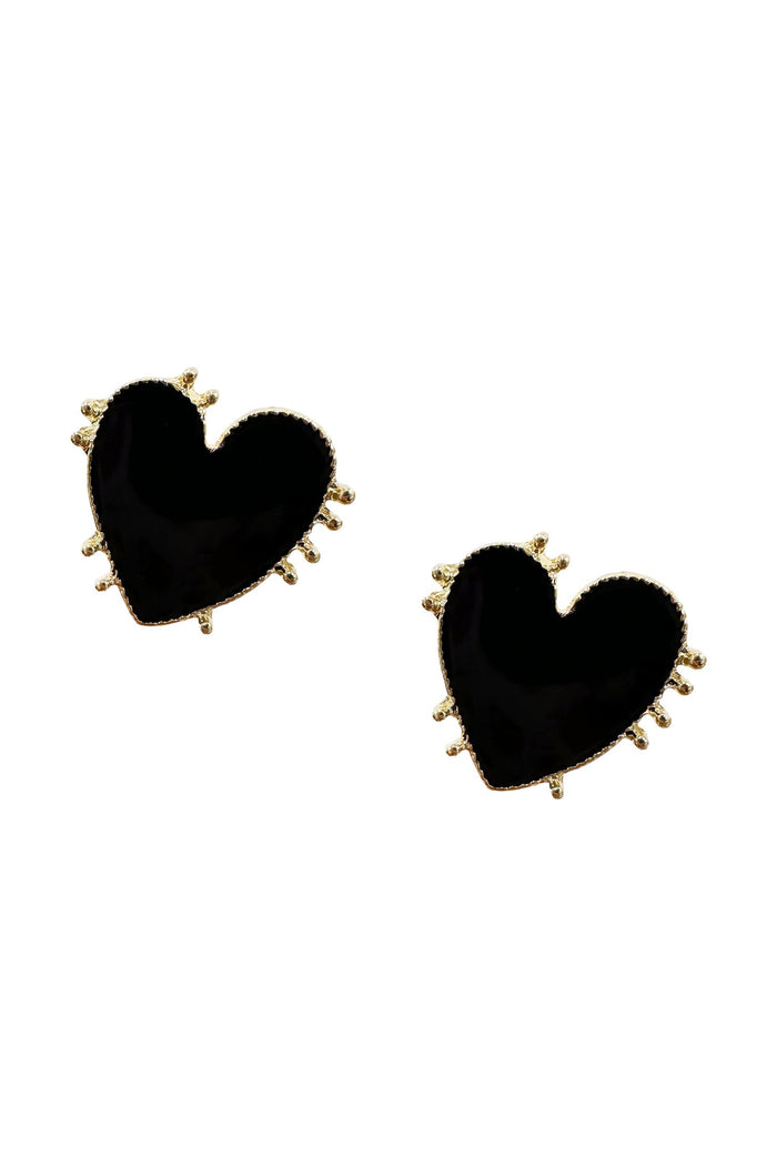 Alamour The Label Earrings Gabbie Black Heart Earrings Gabbie Black Heart Earrings | Afterpay | Laybuy | Klarna | Zippay