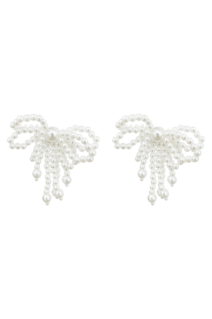 Alamour The Label Earrings Sidney Pearl Bow Earrings Sidney Pearl Bow Earrings | Afterpay | Klarna | Zip Pay