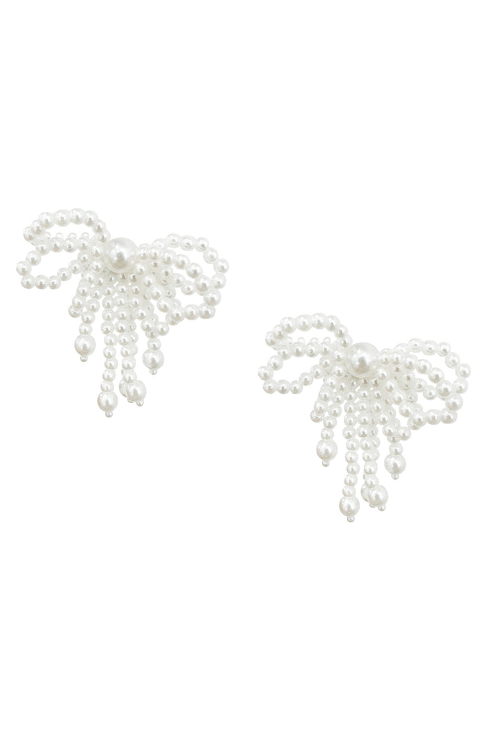 Alamour The Label Earrings Sidney Pearl Bow Earrings Sidney Pearl Bow Earrings | Afterpay | Klarna | Zip Pay