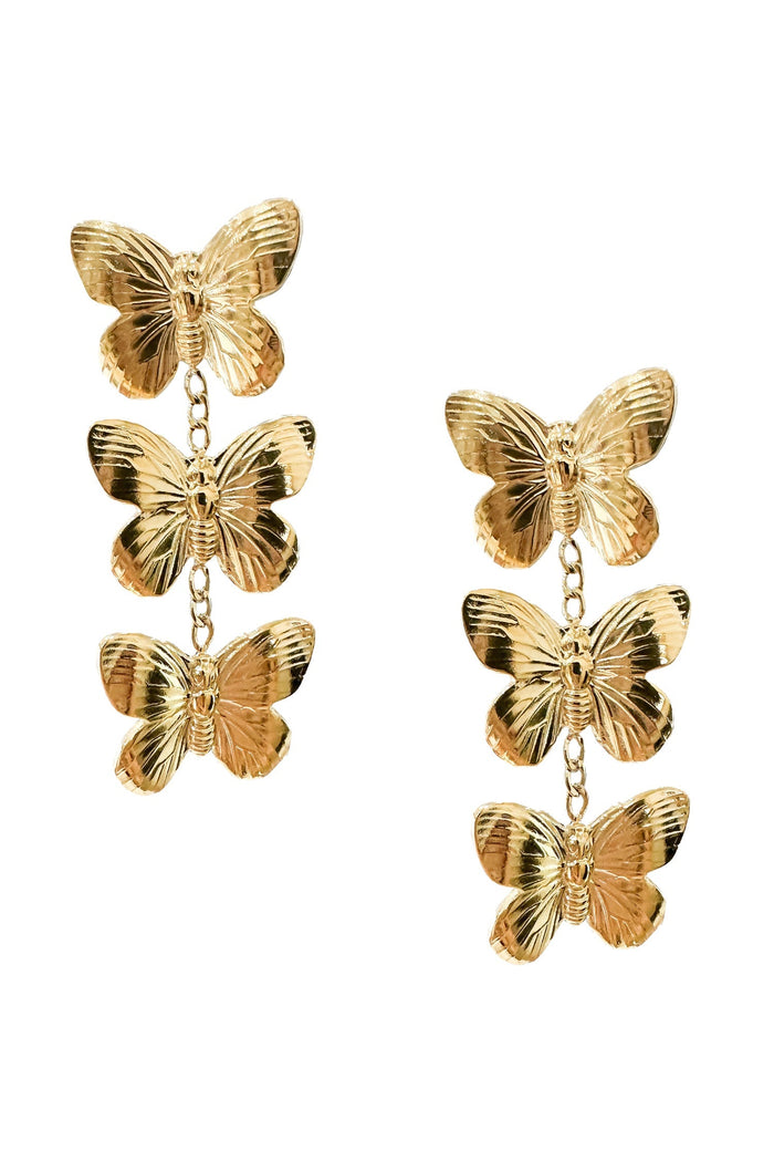 Alamour The Label Earrings Hannah Gold Butterfly Earrings Hannah Gold Butterfly Earrings | Afterpay | Klarna | Zip Pay