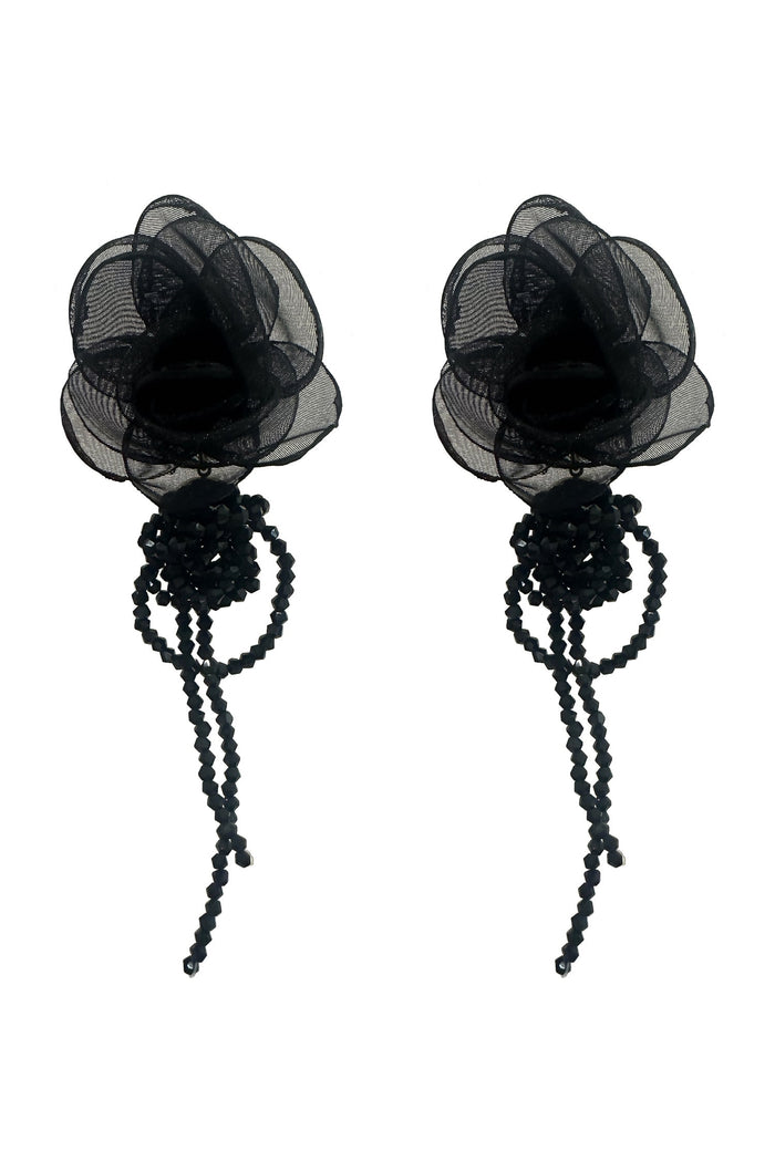 Alamour The Label Earrings Ciana Black Flower Earrings Ciana Black Flower Earrings | Afterpay | Laybuy | Klarna | Zippay