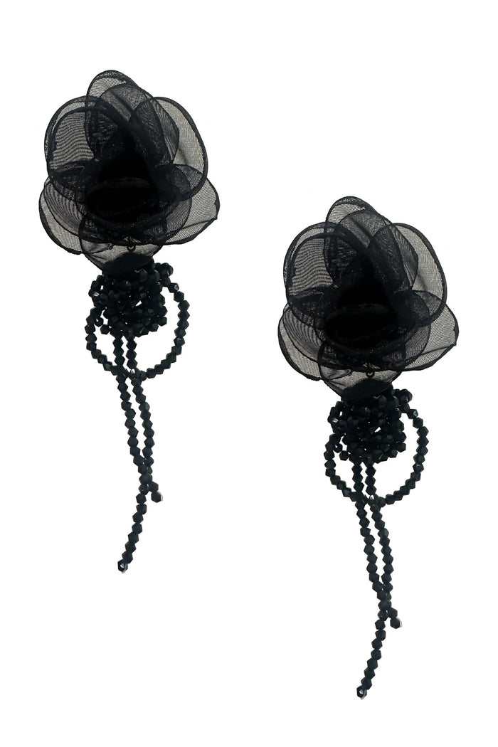 Alamour The Label Earrings Ciana Black Flower Earrings Ciana Black Flower Earrings | Afterpay | Laybuy | Klarna | Zippay