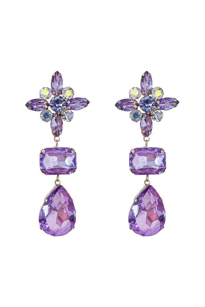 Alamour The Label Earrings Jeannette Purple Gem Earrings Jeannette Purple Gem Earrings | Afterpay | Laybuy | Klarna