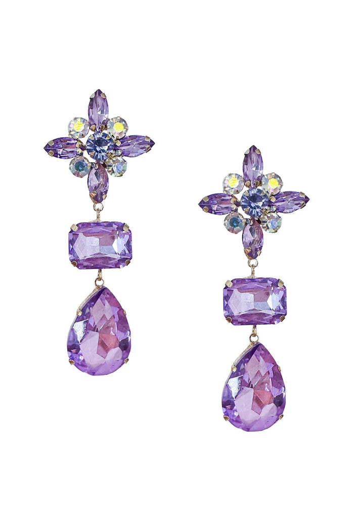 Alamour The Label Earrings Jeannette Purple Gem Earrings Jeannette Purple Gem Earrings | Afterpay | Laybuy | Klarna
