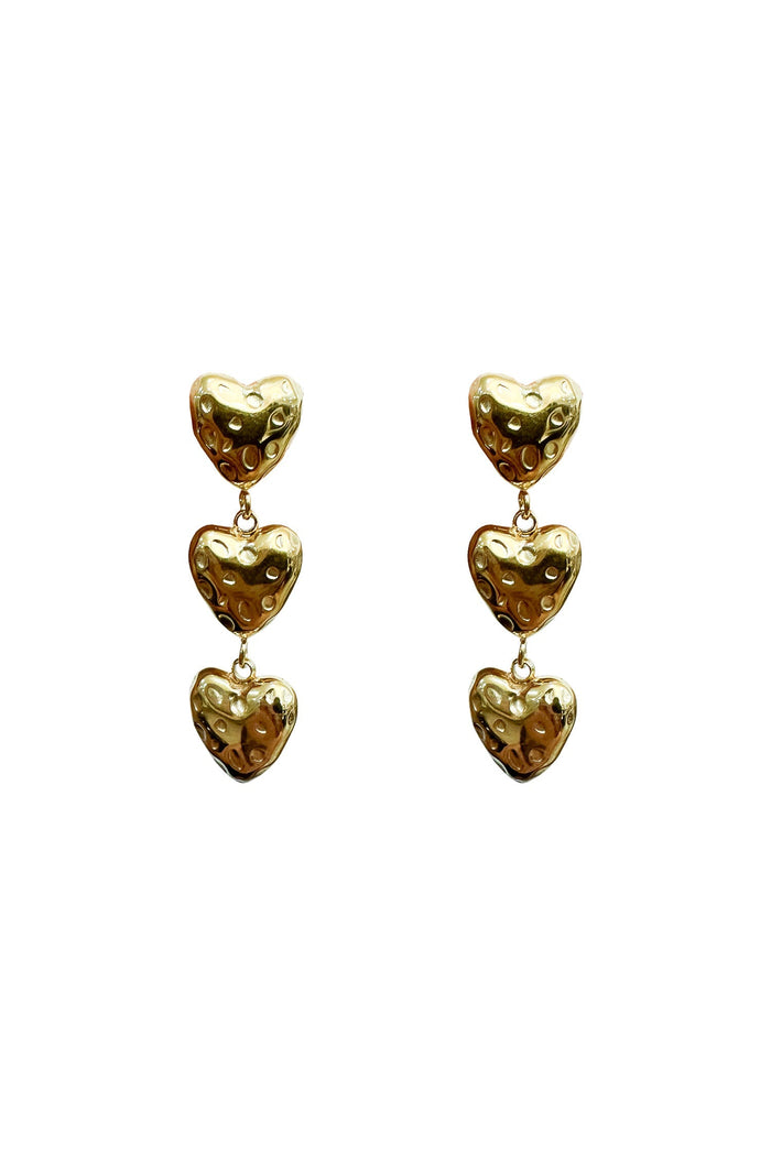 Alamour The Label Earrings Blerta Multi Heart Earrings Blerta Gold Multi Heart Earrings | Afterpay | Klarna | Zip Pay