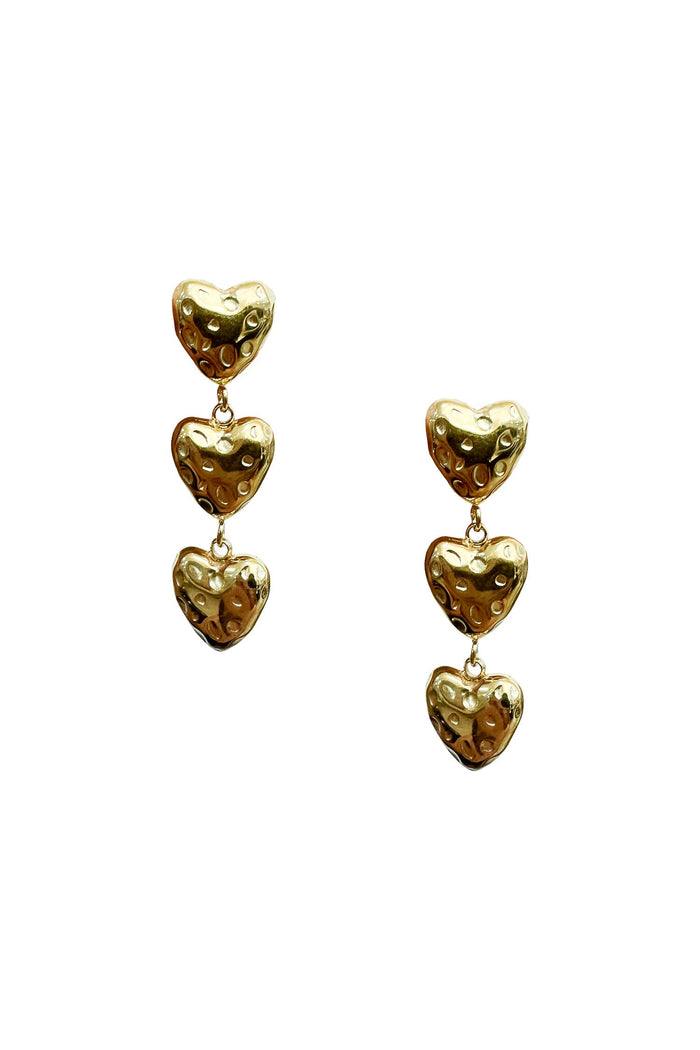 Alamour The Label Earrings Blerta Multi Heart Earrings Blerta Gold Multi Heart Earrings | Afterpay | Klarna | Zip Pay
