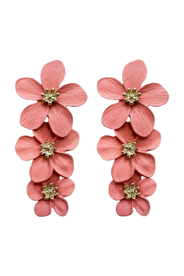 Alamour The Label Earrings Carola Pink Flower Earrings Carola Pink Flower Earrings | Afterpay | Klarna | Zip Pay