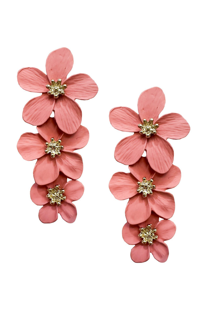 Alamour The Label Earrings Carola Pink Flower Earrings Carola Pink Flower Earrings | Afterpay | Klarna | Zip Pay