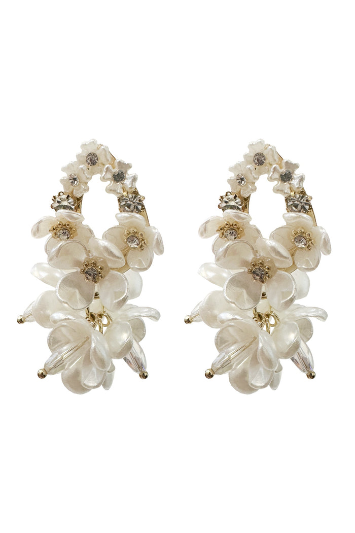 Alamour The Label Earrings Madison White Flower Earrings Madison White Flower Earrings | Afterpay | Klarna | Zip Pay