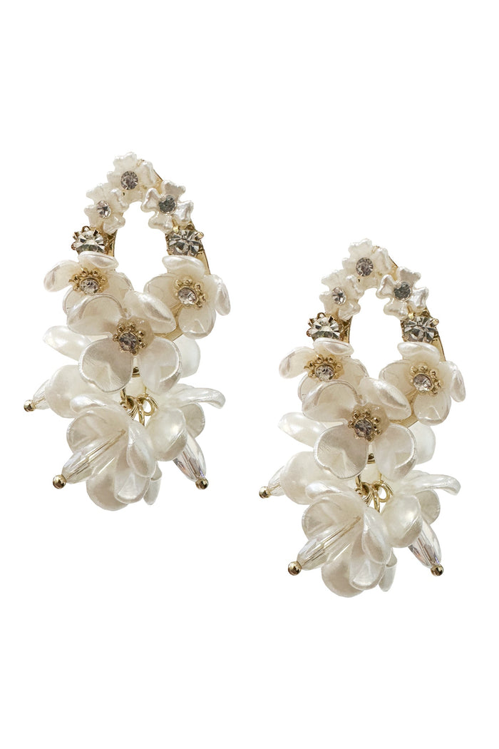 Alamour The Label Earrings Madison White Flower Earrings Madison White Flower Earrings | Afterpay | Klarna | Zip Pay