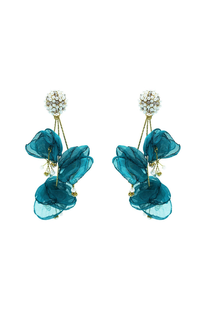 Alamour The Label Earrings Emilita Teal Petal Earrings Emilita Teal Petal Earrings | Afterpay | Klarna | Zip Pay
