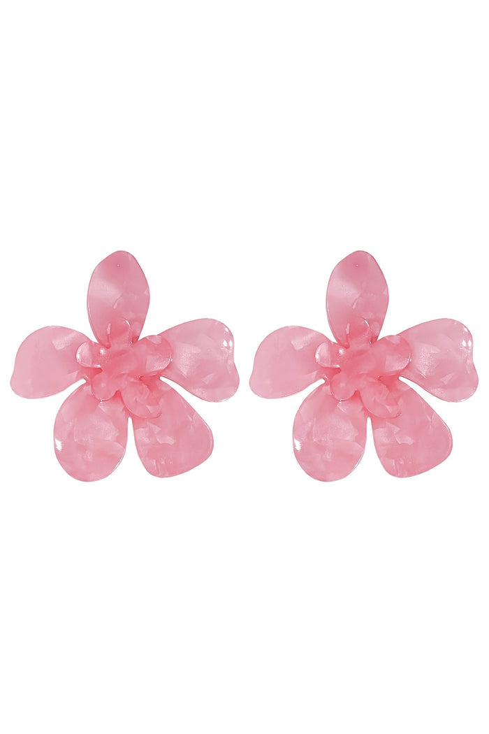 Alamour The Label Earrings Kimberly Pink Statement Earrings Kimberly Pink Acrylic Flower Earrings | Afterpay | Laybuy | Klarna