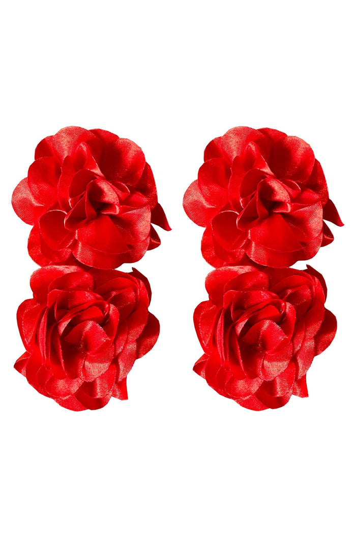 Alamour The Label Earrings Meghan Red Flower Drop Earrings Meghan Red Flower Drop Earrings | Afterpay | Klarna | Zip Pay