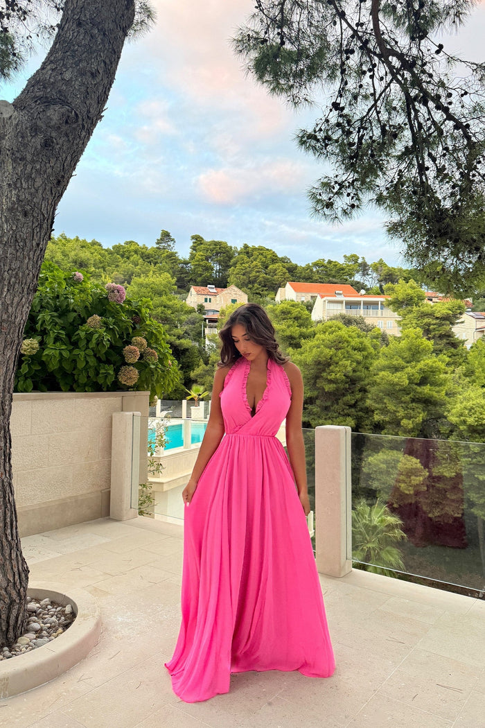 Alamour The Label RTW Maxi Dress Francesca Dress Francesca Pink Pleated Maxi Dress | Afterpay | Laybuy | Klarna
