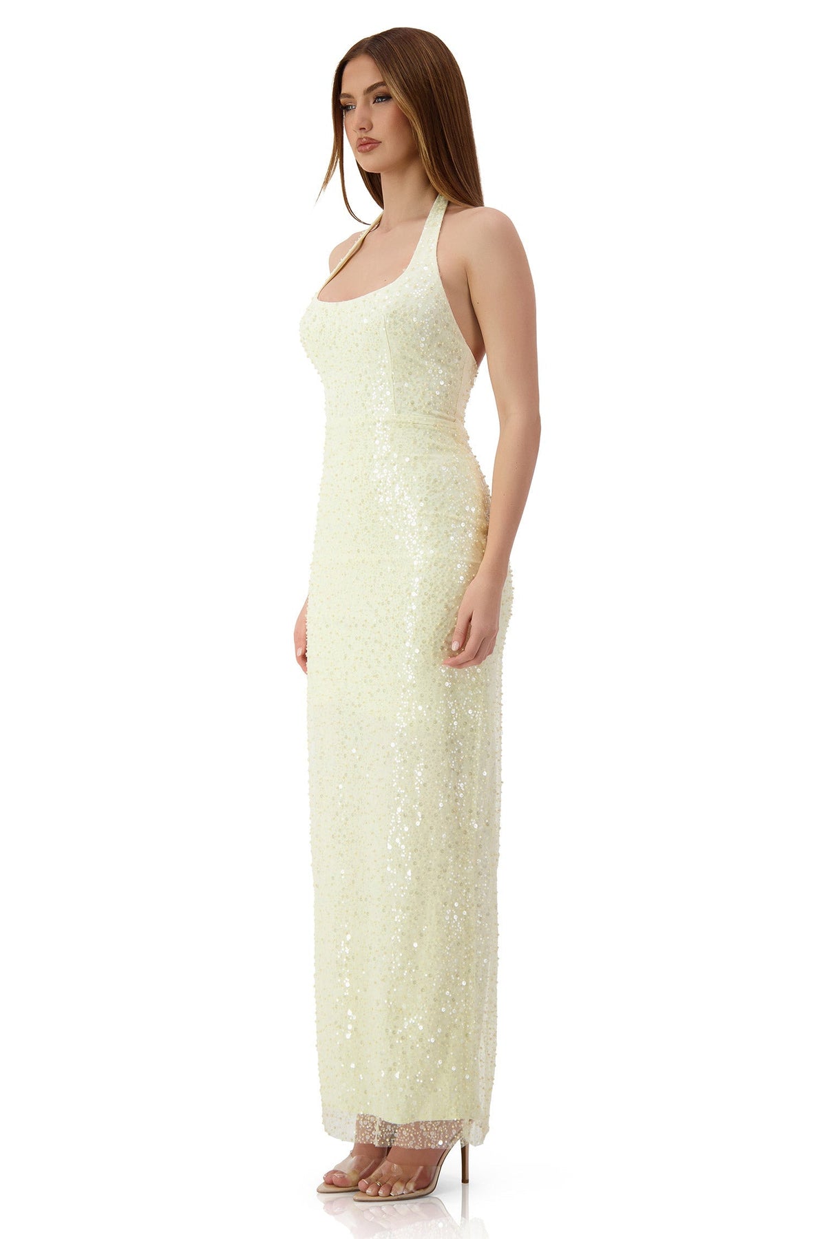 Alamour Made-To-Order MTO Beaded Romina - Cream Romina Cream Gown | Afterpay | Klarna | Zip Pay