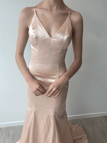 A&N Luxe Emilie Crepe Gown - Dusty Pink