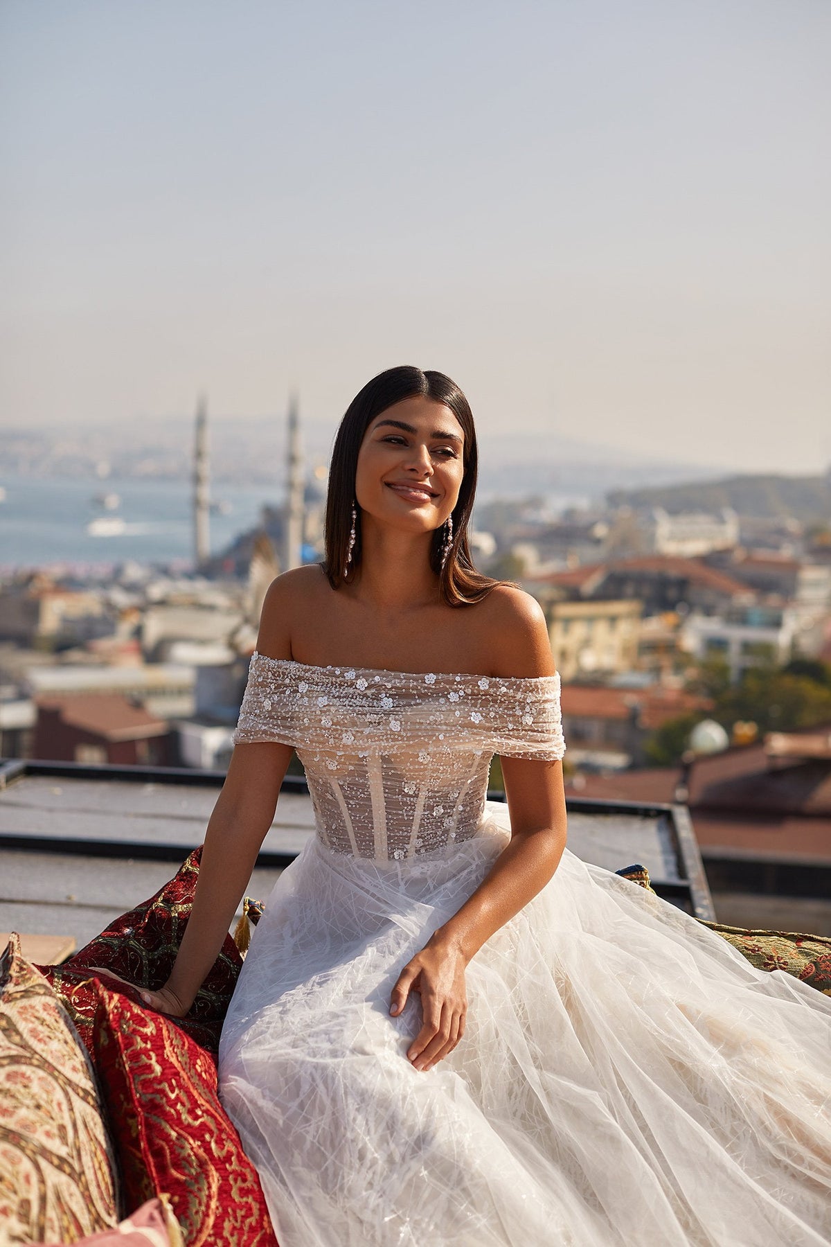 NILANA | Sheer Bodice Open Back Lace Wedding Gown – Envious Bridal & Formal