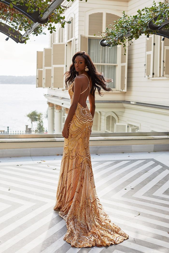 TCR Gold Glam Evening Gown! – TheClothingRental
