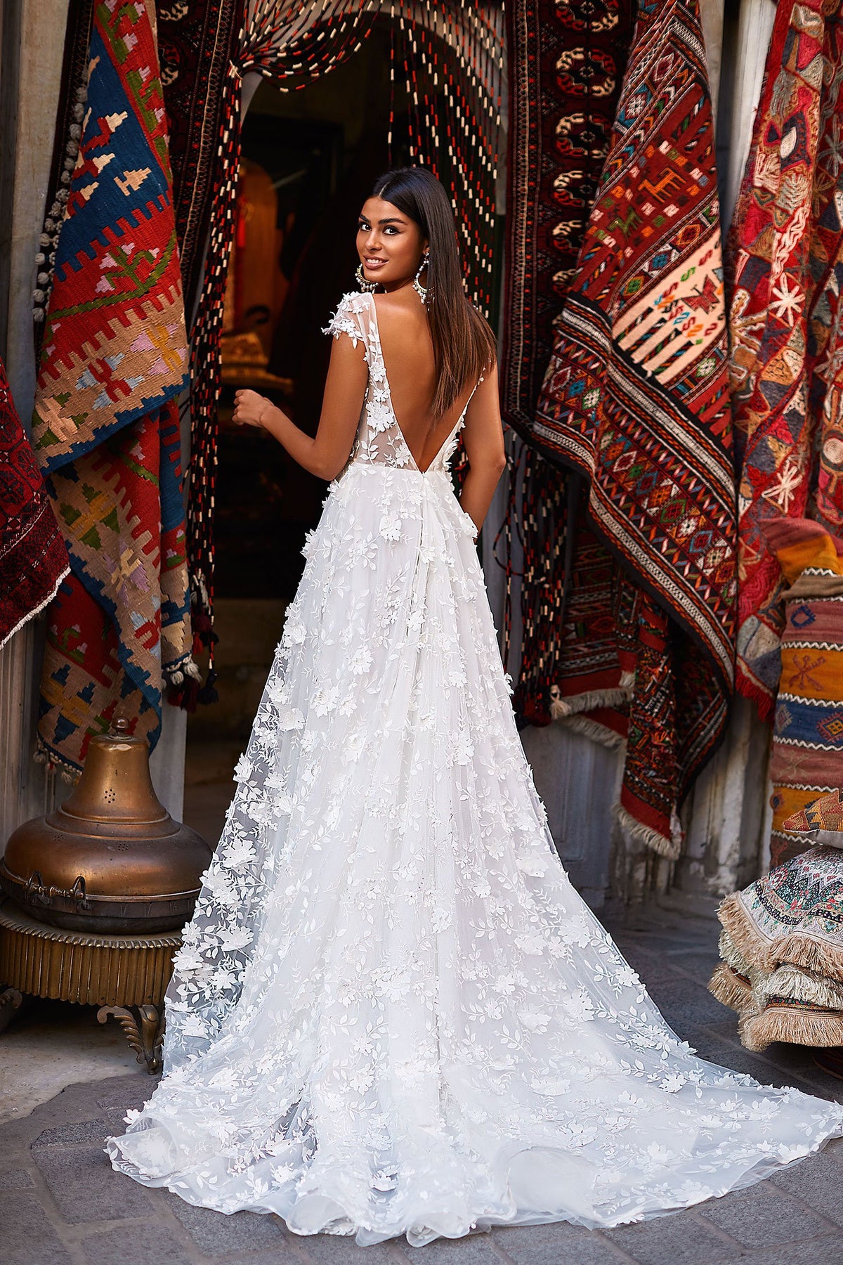 Wedding Dresses with Sheer Full-Length Sleeves | DaVinci Bridal
