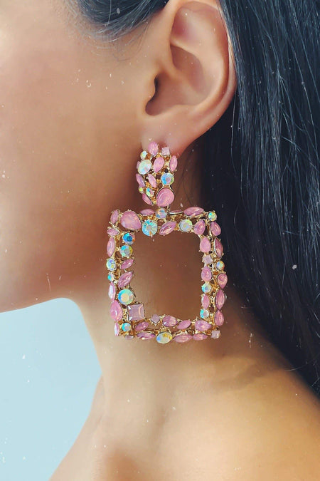Glazori Juana Pearl Flower Drop Earrings