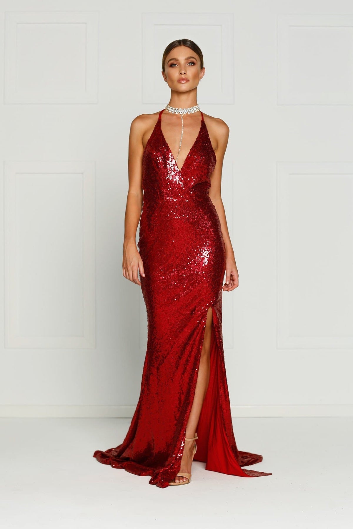 Andriana Wine Red Sequin Prom & Formal Gown | Afterpay | Zip Pay | Sezzle S -Alamour The Label Andriana Wine Red Sequin Prom & Formal Gown | Afterpay | Zip Pay | Sezzle S -Alamour The Label