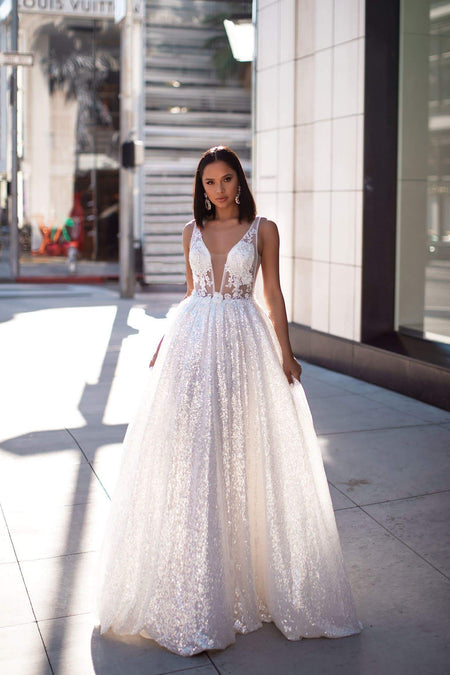 A&N Luxe Ellarose Tulle Gown - White