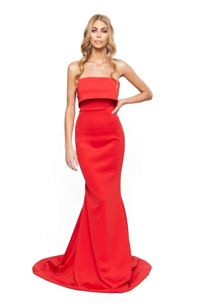 Antonia Dress - Shimmering Orange One Shoulder Midi Dress with Cut Out –  A&N Luxe Label