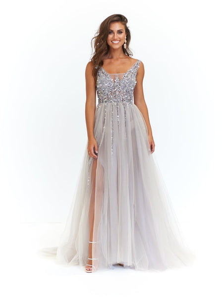Malisa Sequin Gown - Silver