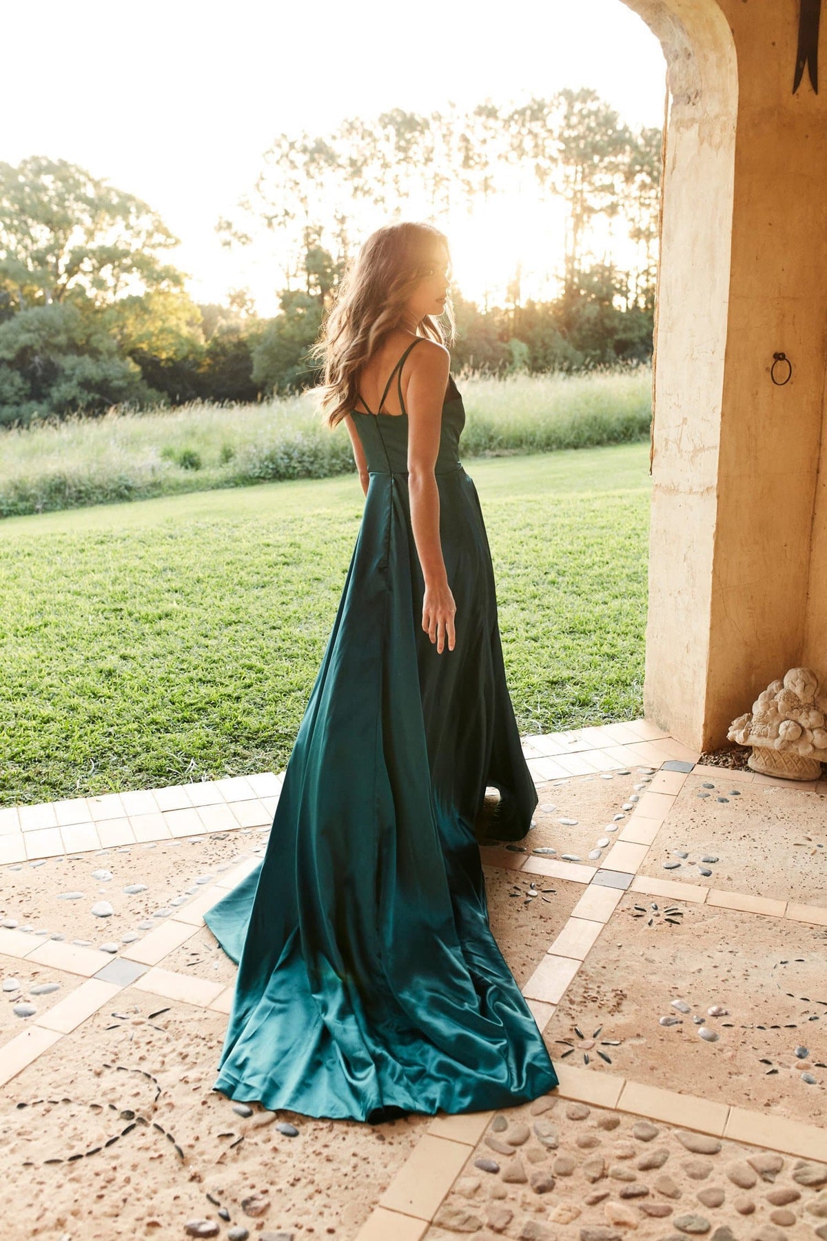 green teal dress Ella Teal Off Shoulder Formal Maxi Dress - US 4