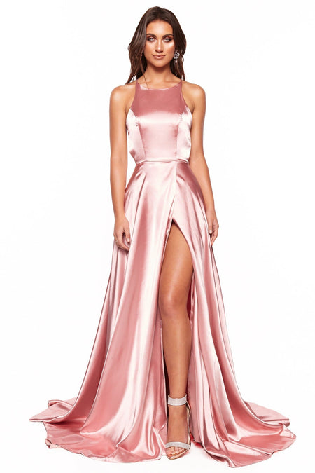 Amani Satin Gown - Gold